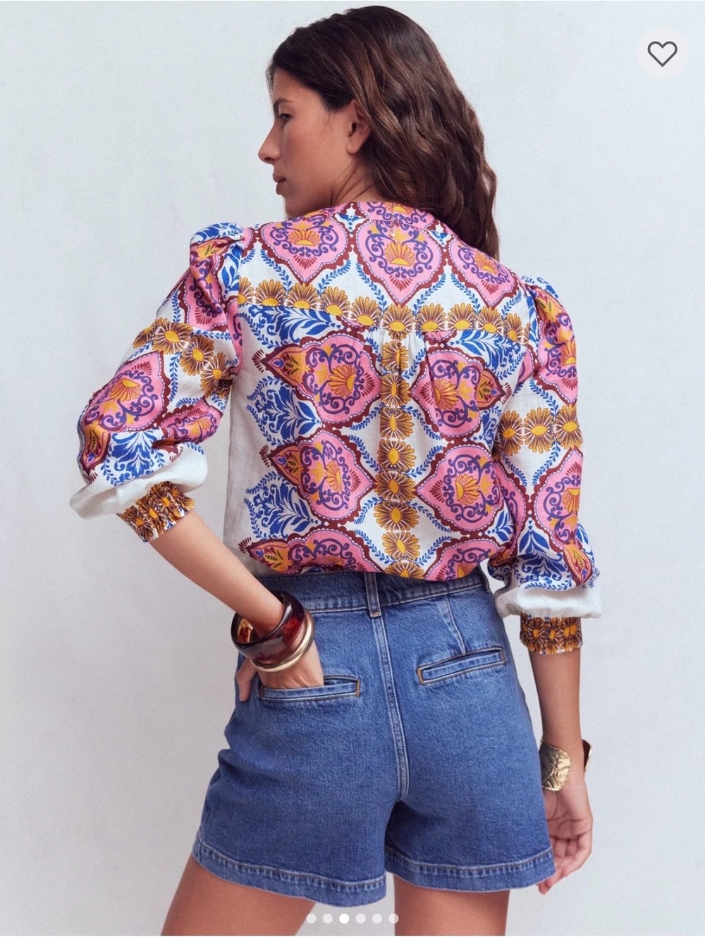 NWT Boden Alicia Linen Top in Ornamental Garden Placement Size 10 - Picture 4 of 8